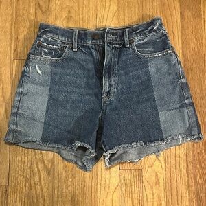 American Eagle Outfitters Two-Tone Blue Jean Shorts